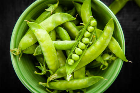 Fresh green peasの写真素材