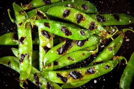 Grilled green peasの写真素材