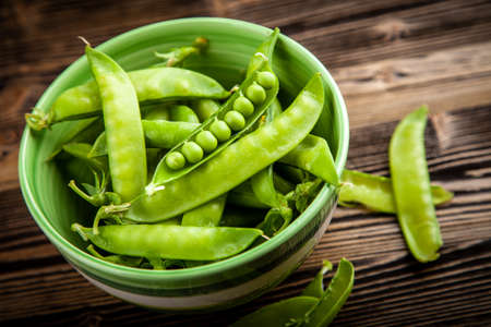 Fresh green peasの写真素材