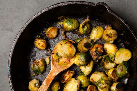 Roasted brussles sproutsの写真素材