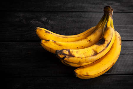 Overripe spotted bananasの写真素材