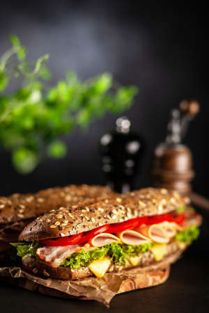 Classic BLT sandwichesの写真素材