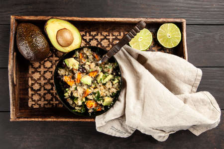 Quinoa salad in a bowlの写真素材