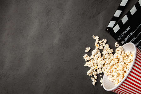 Full popcorn bucketの写真素材