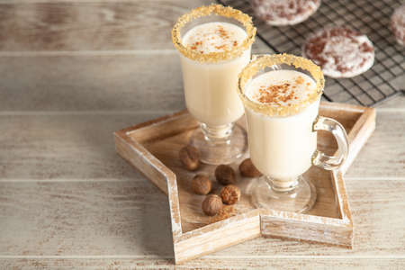 Traditional eggnog for Christmas