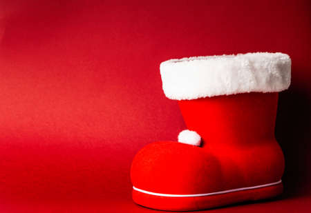 Gift boxes on red backgroundの写真素材