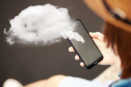 Girl messaging on the phone