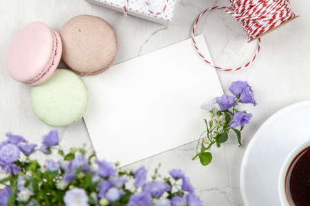 Writing a postcardの写真素材