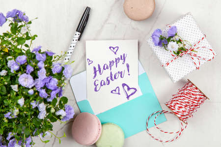 Happy Easter postcardの写真素材