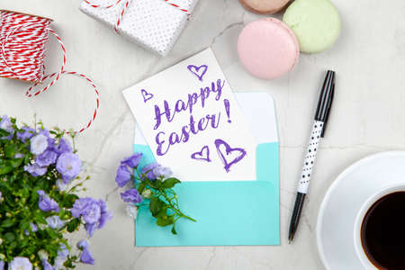 Happy Easter postcardの写真素材