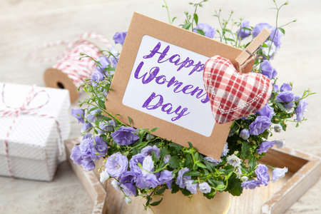 Happy Womens Day postcardの写真素材