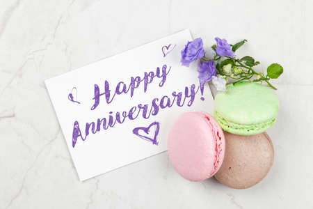 Happy anniversary postcardの写真素材