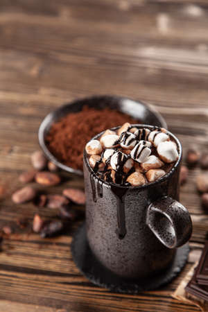Cup of hot chocolateの写真素材