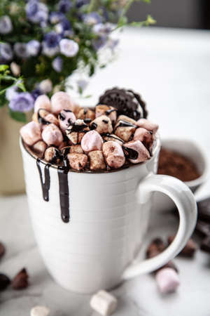 Cup of hot chocolateの写真素材