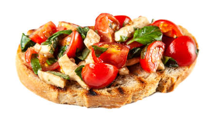 Traditional Italian bruschettasの写真素材