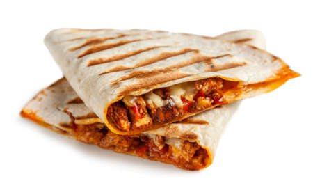 Chicken quesadillas with paprika and cheeseの写真素材