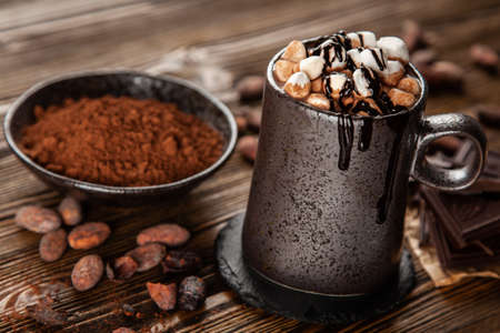 Cup of hot chocolateの写真素材