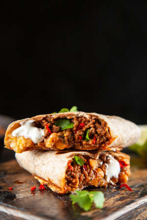 Mexican beef burritoの写真素材