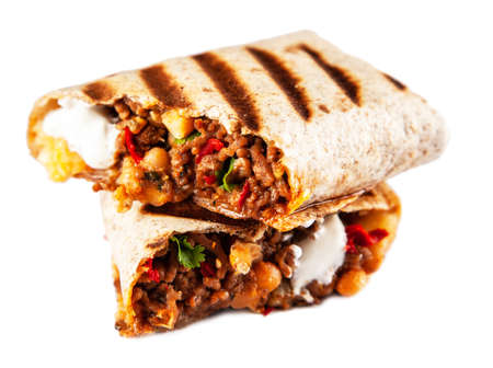 Mexican beef burritoの写真素材