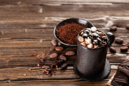 Cup of hot chocolateの写真素材