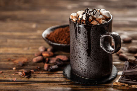 Cup of hot chocolateの写真素材