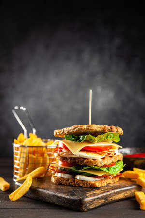 Tall club sandwichの写真素材