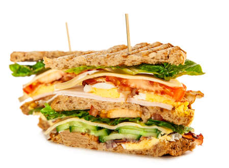Tall club sandwichの写真素材