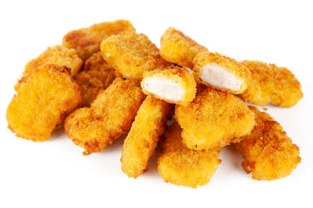 Crispy chicken nuggetsの写真素材