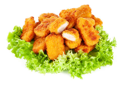 Crispy chicken nuggetsの写真素材