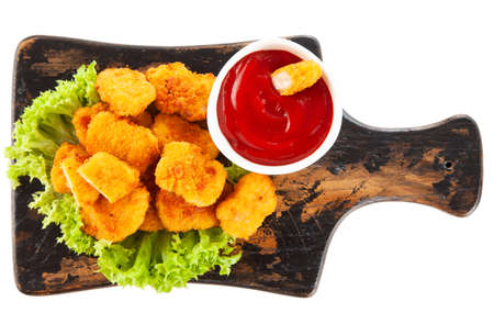 Crispy chicken nuggetsの写真素材