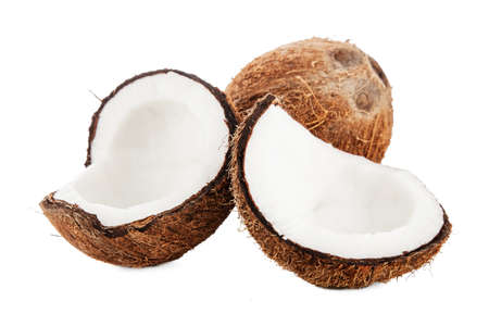Coconut isolated on white backgroundの写真素材