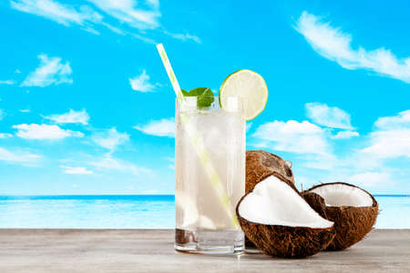 Coconut water drinkの写真素材