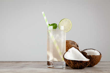 Coconut water drinkの写真素材