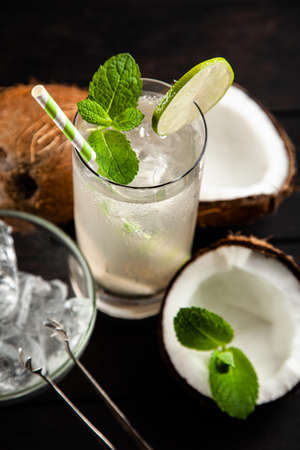 Coconut water drinkの写真素材