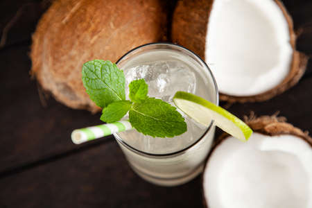 Coconut water drinkの写真素材