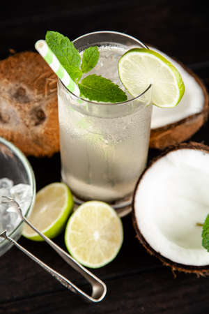 Coconut water drinkの写真素材