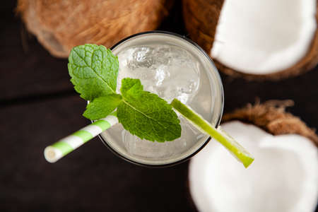 Coconut water drinkの写真素材