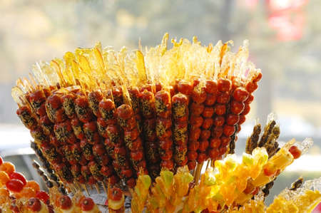 Tanghulu, a traditional appetizer in China.の写真素材