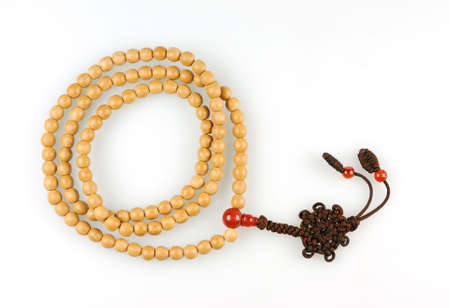 Prayer beads isolated on white backgroundの写真素材