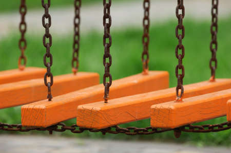 A part of exercise equipment for chain bridgeの写真素材