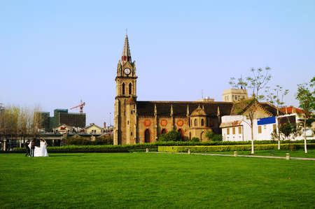 Church in the city of south Chinaの写真素材