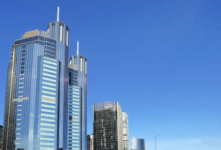 some office buildings in beijing, chinaの写真素材