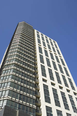 office building in blue sky