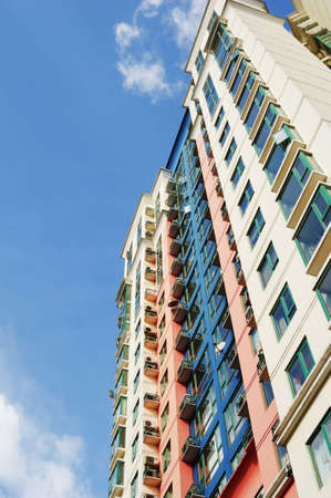 boarding house in blue sky.の写真素材