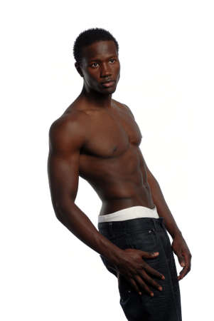 African American Male with  chestの写真素材