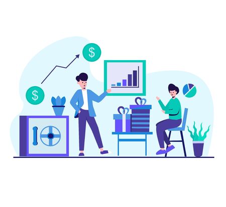 Multi Finance Flat Designのイラスト素材