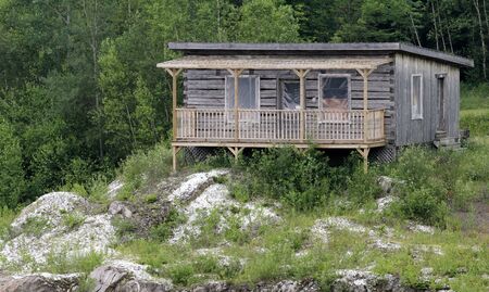 old worker camp on a mining siteの写真素材