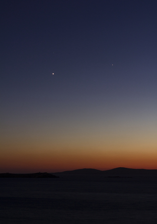 colorful sunset over mediterranean sea