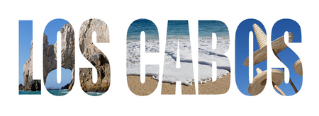 Los Cabos landscape lettersの写真素材