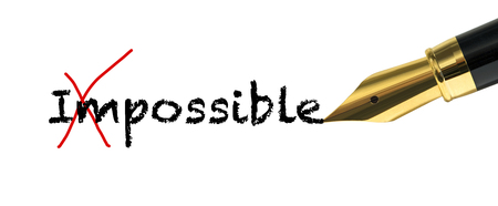 Possibility concept with golden fountain pen